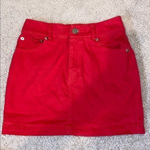 Red skirt